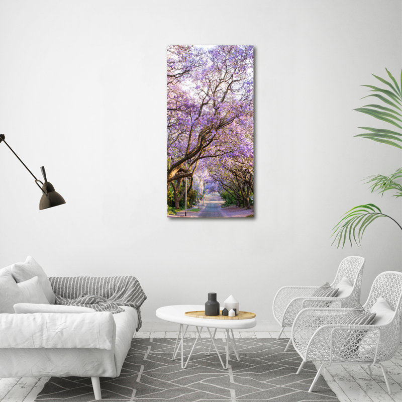 Lumpkin The Jakaranda Path - Wrapped Canvas Print