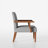 Fabric Accent Arm Chair Set of 2 with Round Wood Table