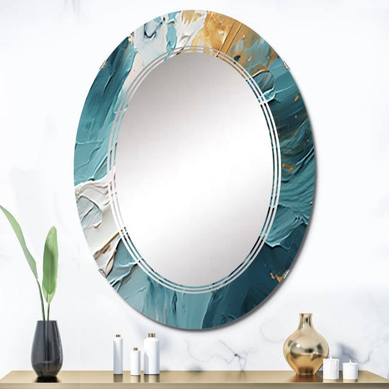Gauguin - Miroir mural moderne ovale, 36 po x 24 po