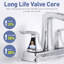 Robinet cascade pour salle de bain 4 pouces, 2 poignées, rotation à 360 degrés, 3 trous, pour lavabo, gain de temps, sortie pivotante, design moderne.