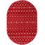 Tapis géométrique en chenille / polyester tissé à la machine Briehn - rouge / blanc-191151828