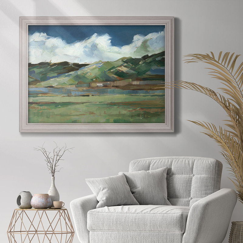 Western Sky I, Toile avec cadre argenté, H 17 po x l 25 po x P 2 po