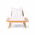 White Cushion/Teak Frame