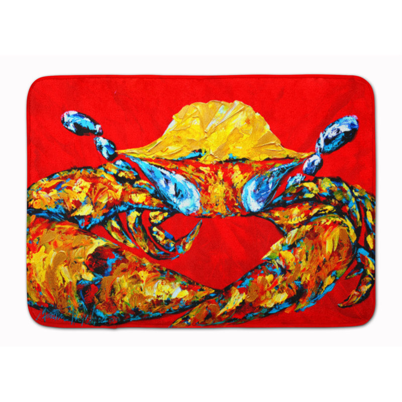 Tapis pour salle de bain en mousse à mémoire de forme sassy et grasse crab