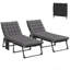 Folding Chaise Lounge Chair With 5-Position Backrest(Set Of 2)-1035859964