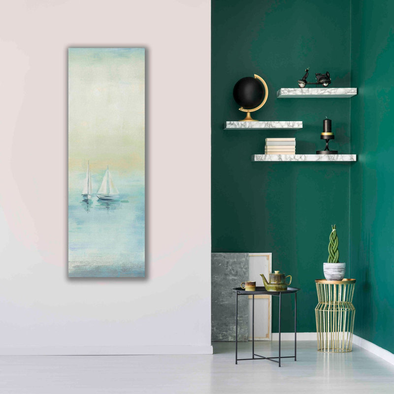 «Early Morning Sea II» par Silvia Vassileva, art mural sur toile, 12 po x 36 po, H 60 po x l 20 po