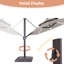 Parasol pour patio en porte-à-faux à DEL 11 pi-1874215890