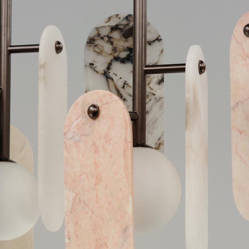 Megalith 5 - Light LED Pendant, Light Brown, Brushed Bronze