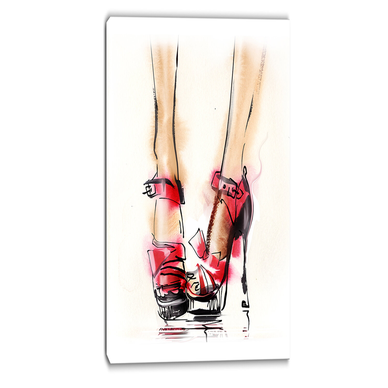  Fashion Poster Red Bottom High Heels Wall Art DecorShoes Poster  Fashion Illustration High Heels Art Print Of Watercolor Hand Painted-Matte  Paper Print & Stretched Canvas Print : Handmade Products