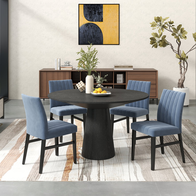 Ensemble repas 5 pièces Samien Butler, Bleu