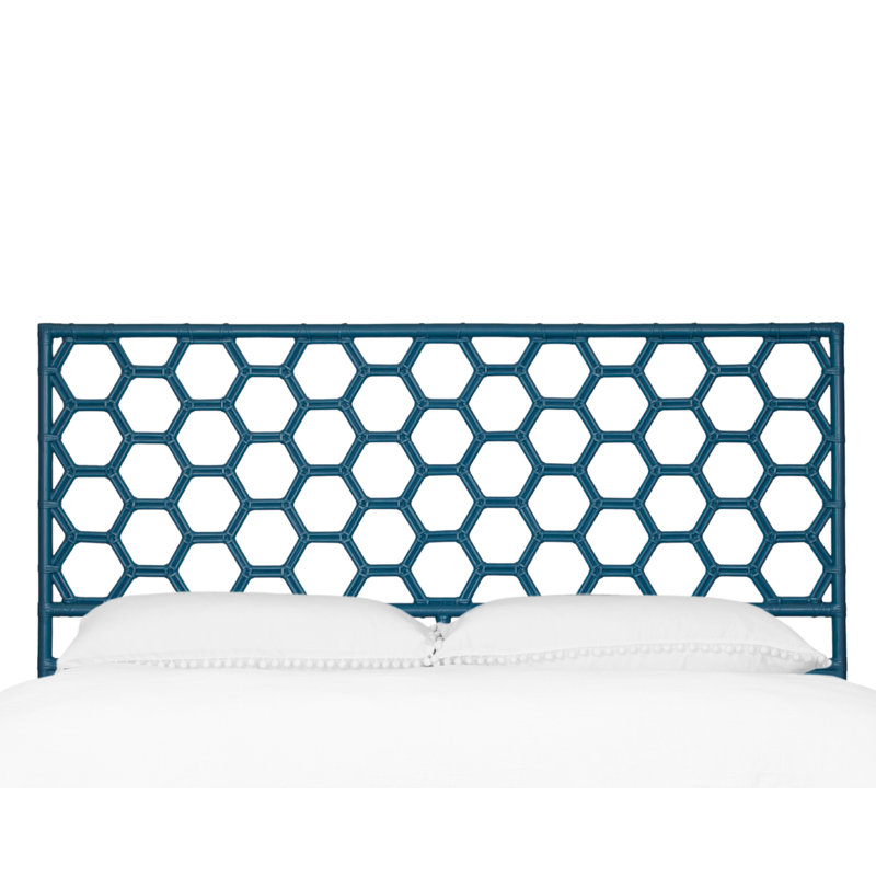 Honeycomb Open-Frame Headboard, Pacific Blue, King