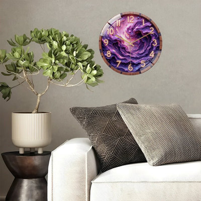 Horloge murale en verre 12 po