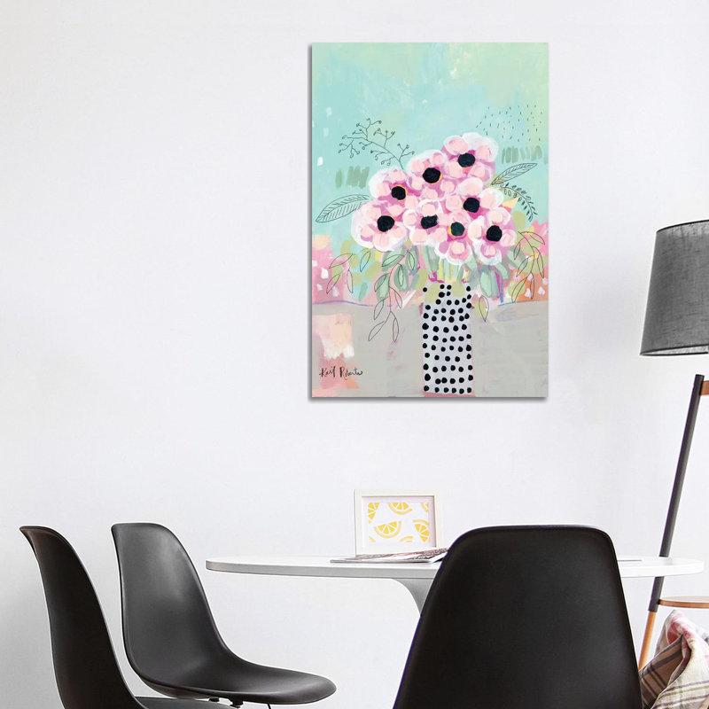 Dots & Flowers by Kait Roberts - Wrapped Canvas Print, 101.6 cm H x 66.04 cm W