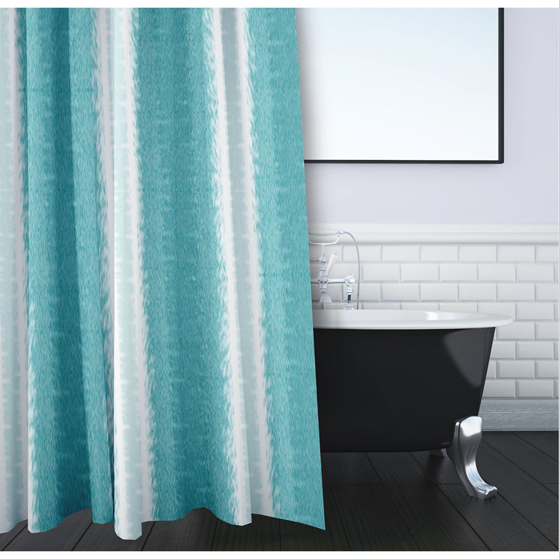 Hatch Floral Shower Curtain, Lake Blue