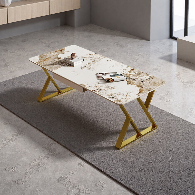 Unique and exquisite desk, 23.62" H x 62.99" W x 31.49" D