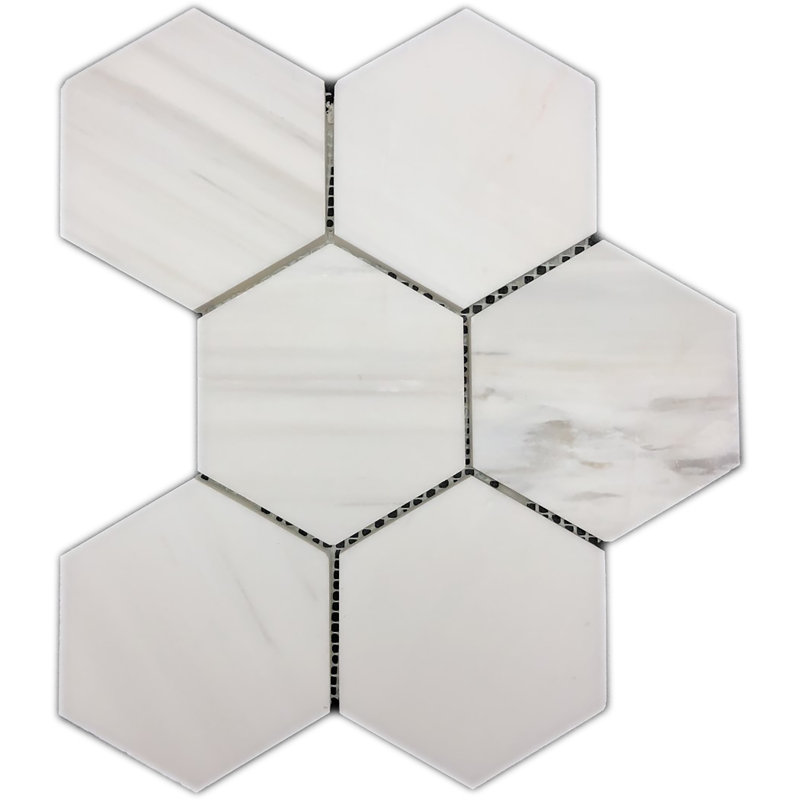 Bianco Dolomite 4 "Hexagon Mat