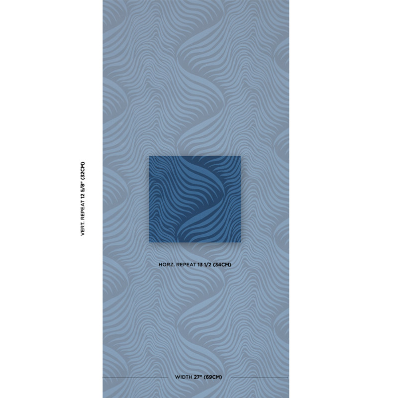 Sauvage Wallpaper, Navy