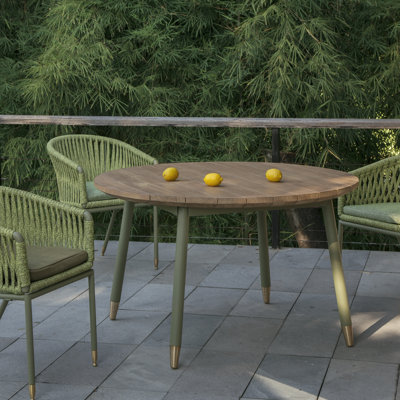 Plank Outdoor Round Dining Table
