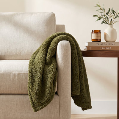 Barbrook Plain Weave/SHERPA Throw Blanket