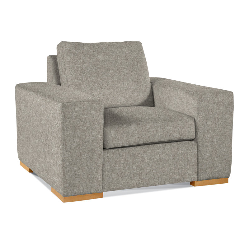 Memphis Armchair, Basic Gray; 0317-83, Honey