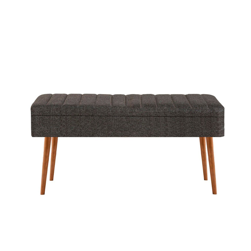Modern Scandinavian Bench, 35.4 x 17.7 x 18.1 inches | 100% Melamine Coated Particle Board, Thickness: 0.7 inches | PVC Legs, 12.2 inches Height, Stylish & Functional Design for Home Spaces