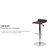Murphy Vinyl Adjustable Height Barstool with Solid Wave Seat and Chrome Base-833214620