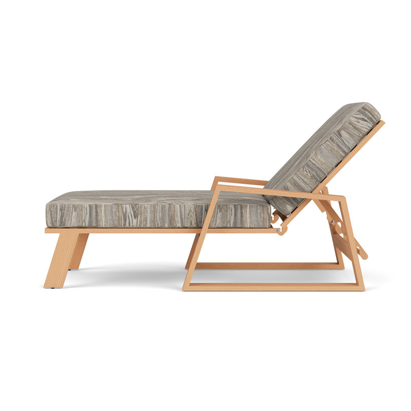 Pursuit Outdoor Chaise Lounge, Woodgrain Ash