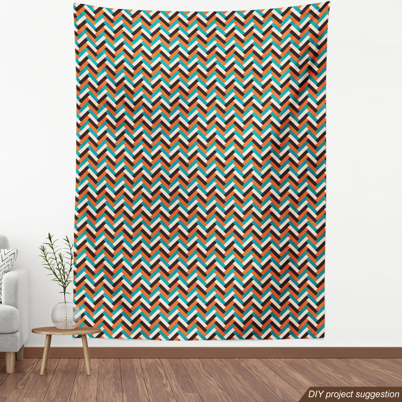 Tissu mid-century, H 36 po x l 58 po x P 1 po