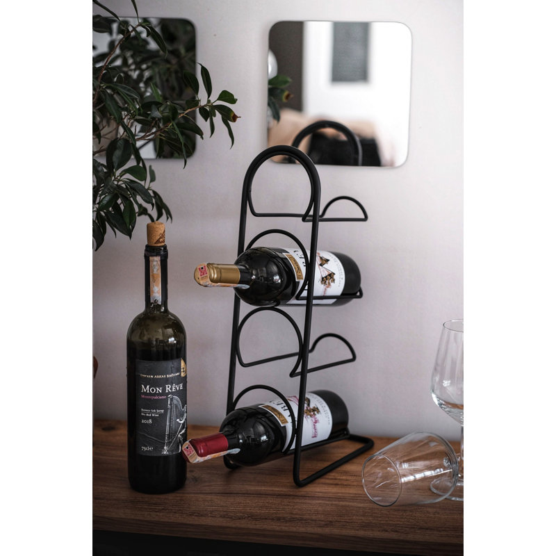 Porte-bouteilles de vin à 4 compartiments