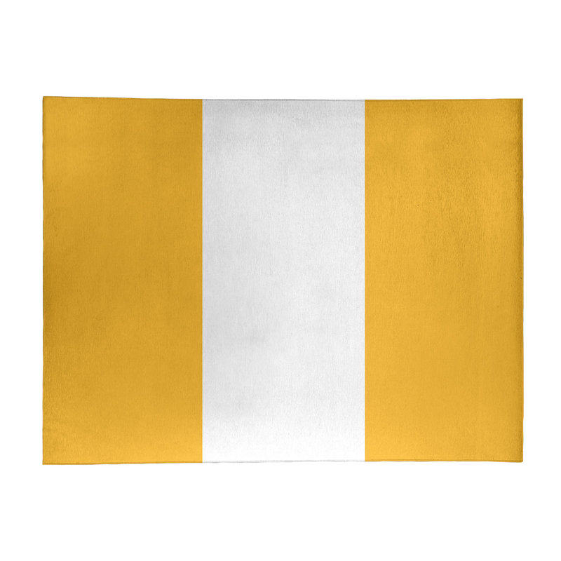 Tapis doré/blanc rayé, Rectangle 4 pi x 6 pi