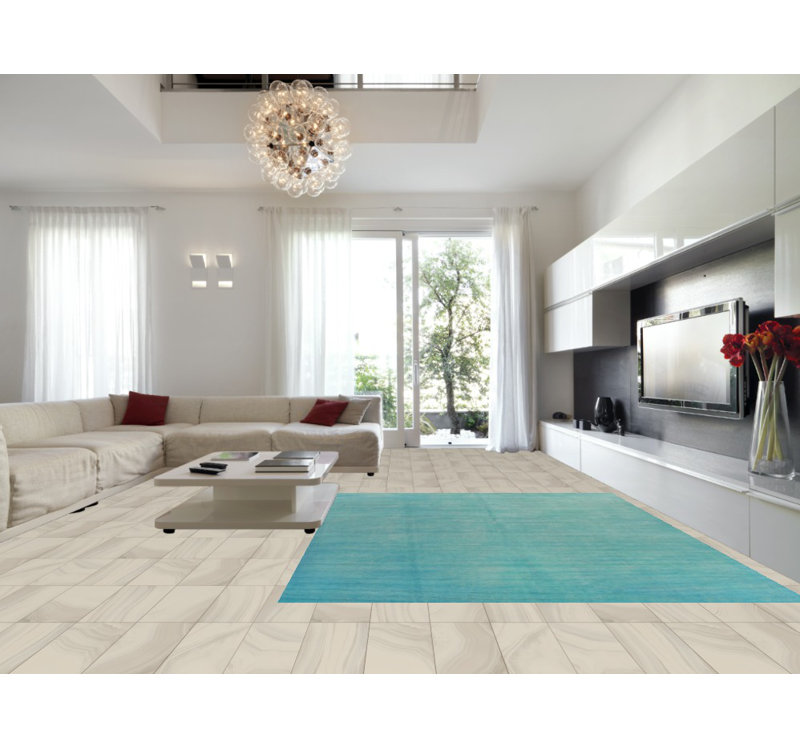 Tapis persan Gabbeh turquoise 9 x 12