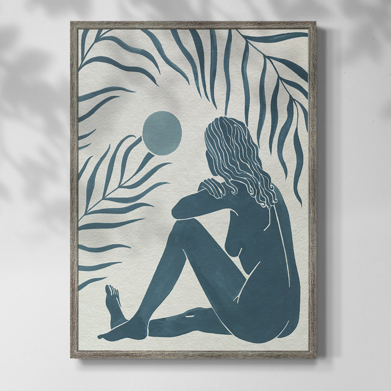 Moon Gazer II, reproduction encadrée - bois massif, H 11 po x l 9 po