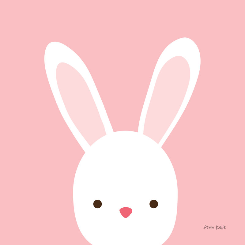 Cuddly Bunny by Ann Kelle - Wrapped Canvas Print, 91cm H x 91cm W