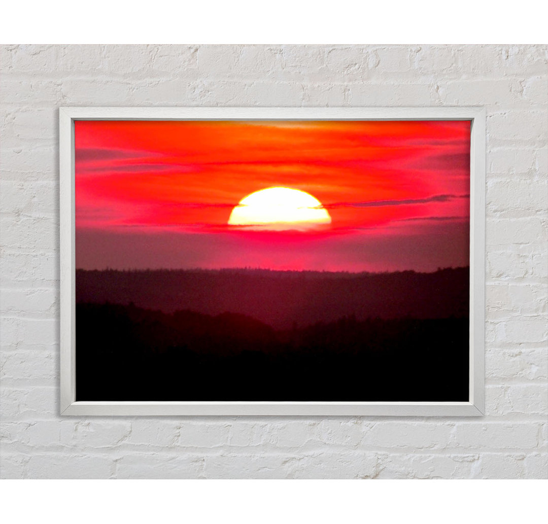 Pink Sunset Glaze - Einzelner Bilderrahmen Kunstdrucke auf Leinwand