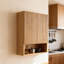 Armoire murale rayée avec portes, tablette et rangement ouvert-1739869807