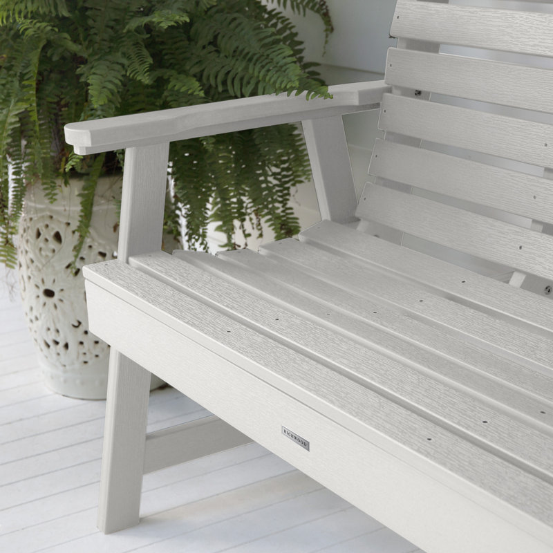 Banc de jardin en plastique Midwest, H 32 po x l 52 po x P 25 po, Blanc