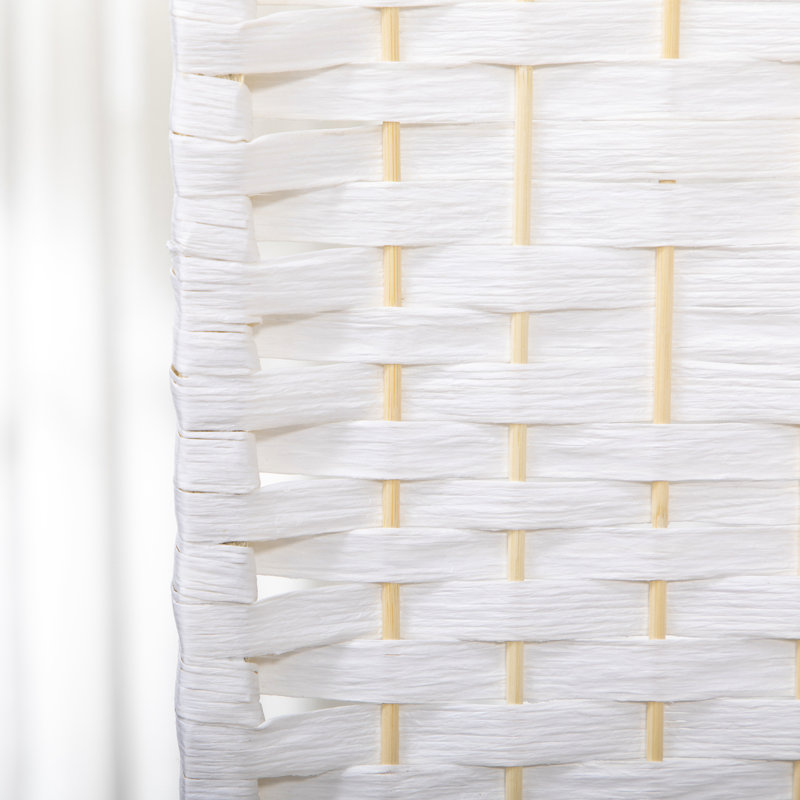 Pièce de 5,6 pi, écran d'intimité à 3 panneaux, cloison en fibre blanche pour la maison, le bureau et la polyvalence pratique
