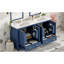 Armoire de salle de bain bleue 60 po avec lavabos doubles et style moderne - Transformez votre meuble-lavabo avec des tiroirs spacieux