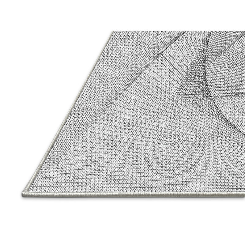 Tapis zone grise à motifs, Rectangle 4 pi x 6 pi