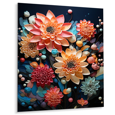" Colourful Zinnia Flowers Collage "