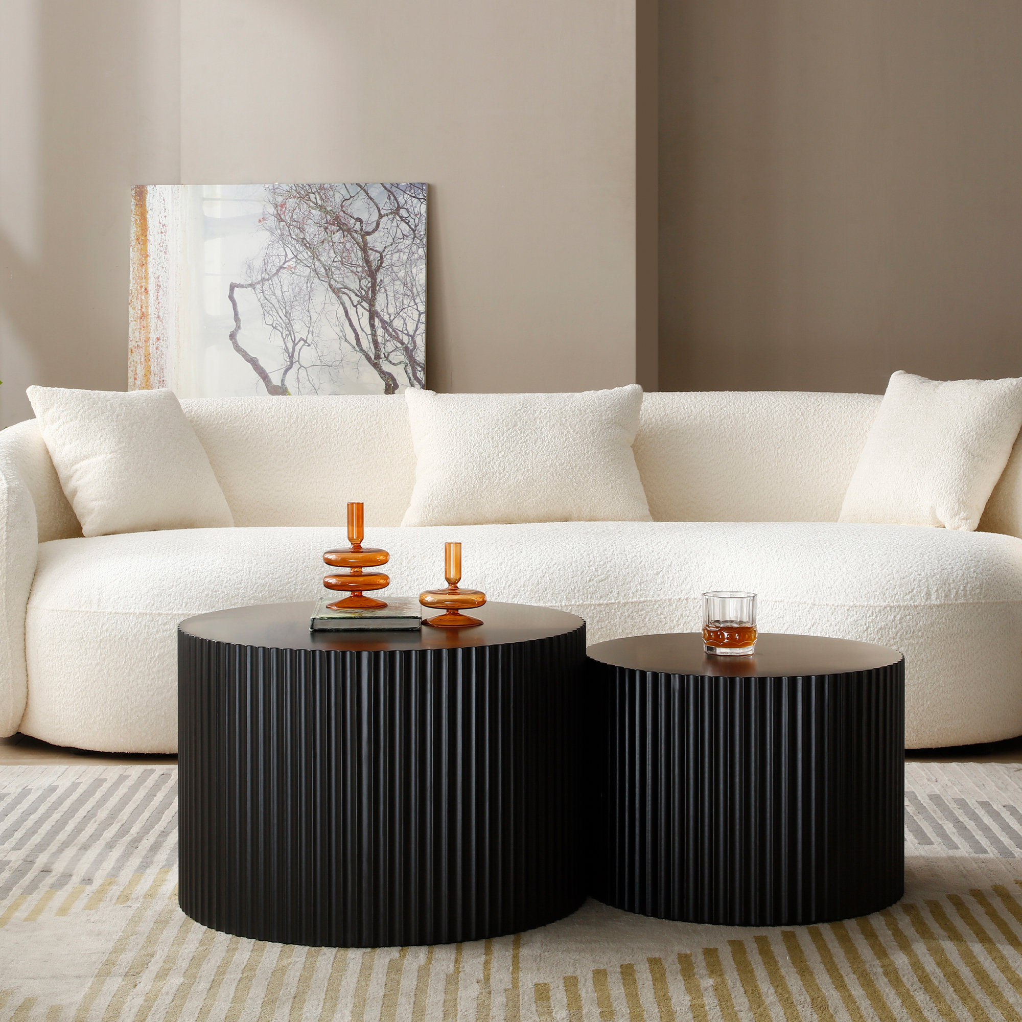 Recibidor De Entrada Frenchi Home Furnishing 3-Tier Mesa Ovalada