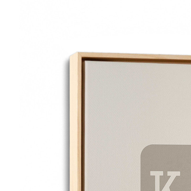 Ensemble de 2 cartes grand et beige Beige, H 49 po x l 66 po, Cadre américain en érable flottant