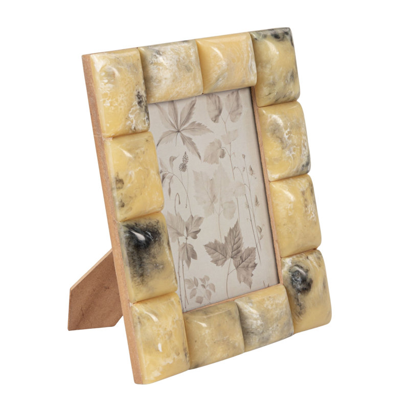 Marbled Resin Studded Photo Frame, 8" W x 10" H, Yellow