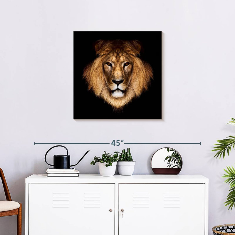 Brampt Solemn Lion, 24" H x 24" W