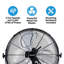 Ventilateur mural haute vitesse Newair-89206890