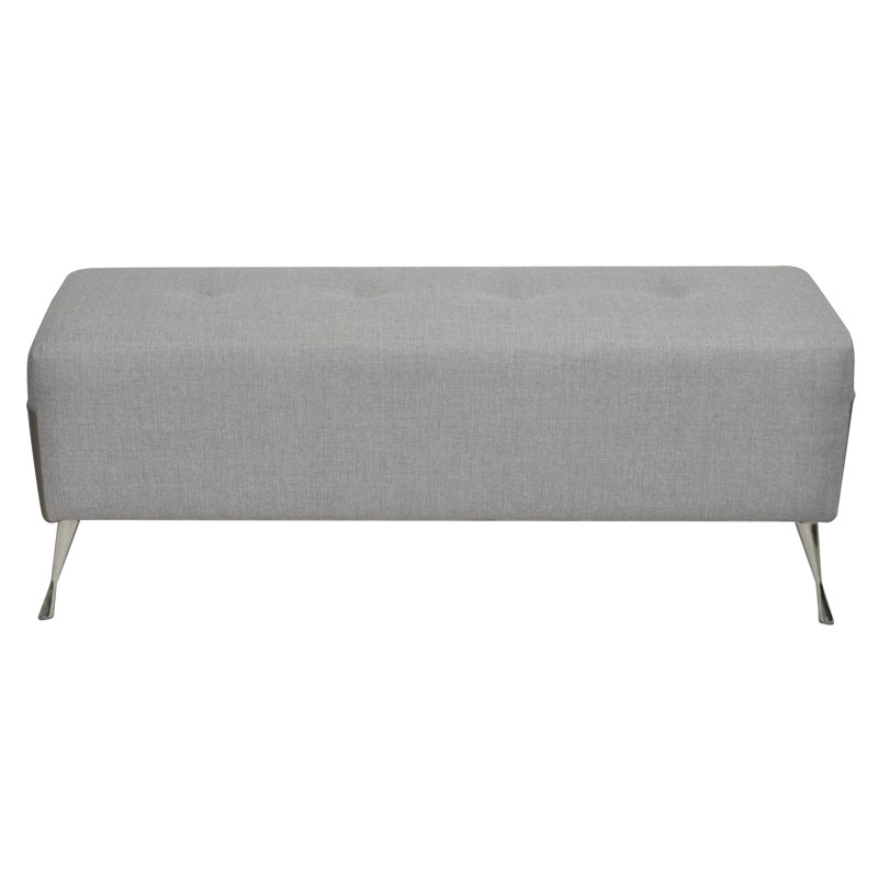 Modern Polyester Blend Upholstered Bench