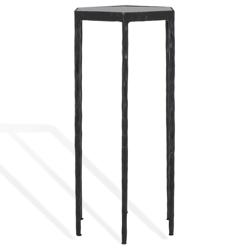 Galvin Marble Top Drink Table, Black