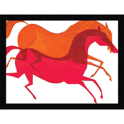 Horses by Richard A. Allen Wood Framed Wall Art Print