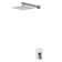 10-Inch Single-Function Rain Shower Head with Pressure Balance Valve, Wall-Mount Shower Faucet 1.8 GPM