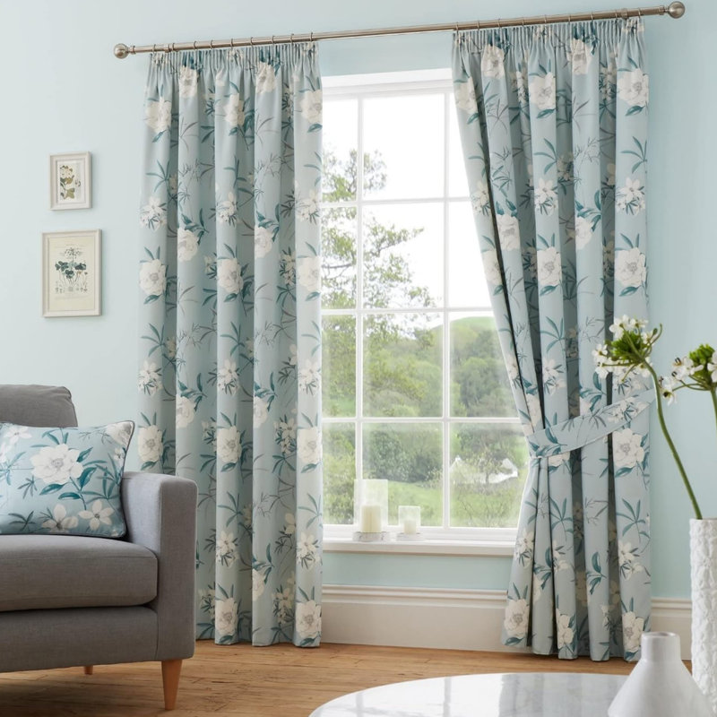 100% Cotton Room Darkening Curtain Panel Pair